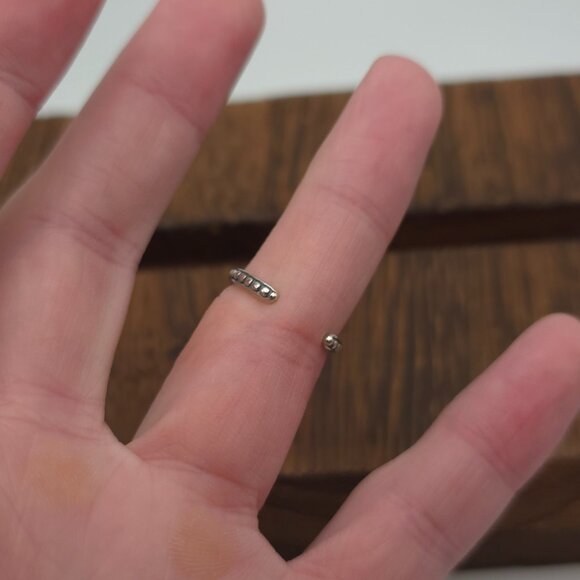 Size 4.75 Sterling Silver Silpada Dot Toe Band Ring A213 - Picture 2 of 6